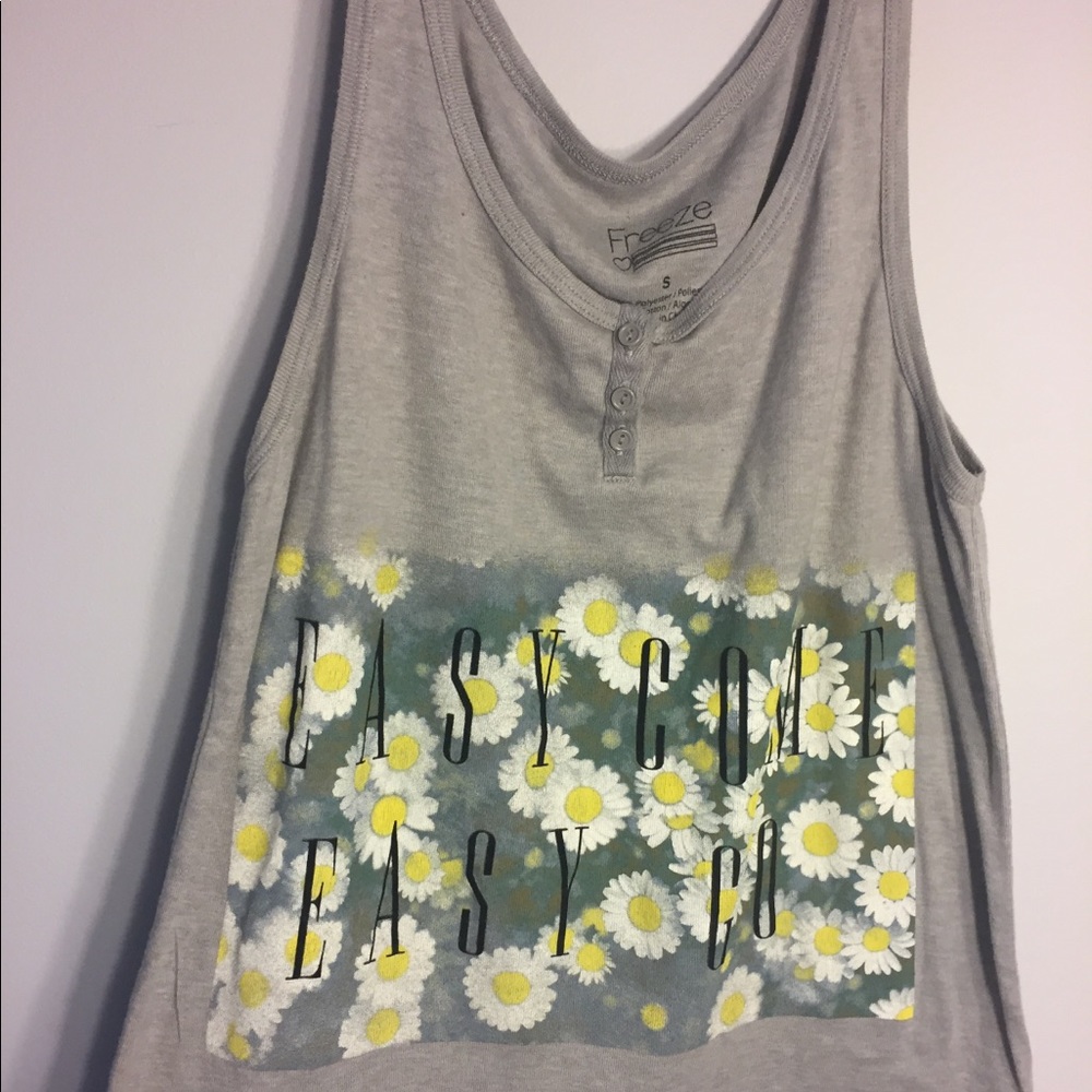gray graphic tank
